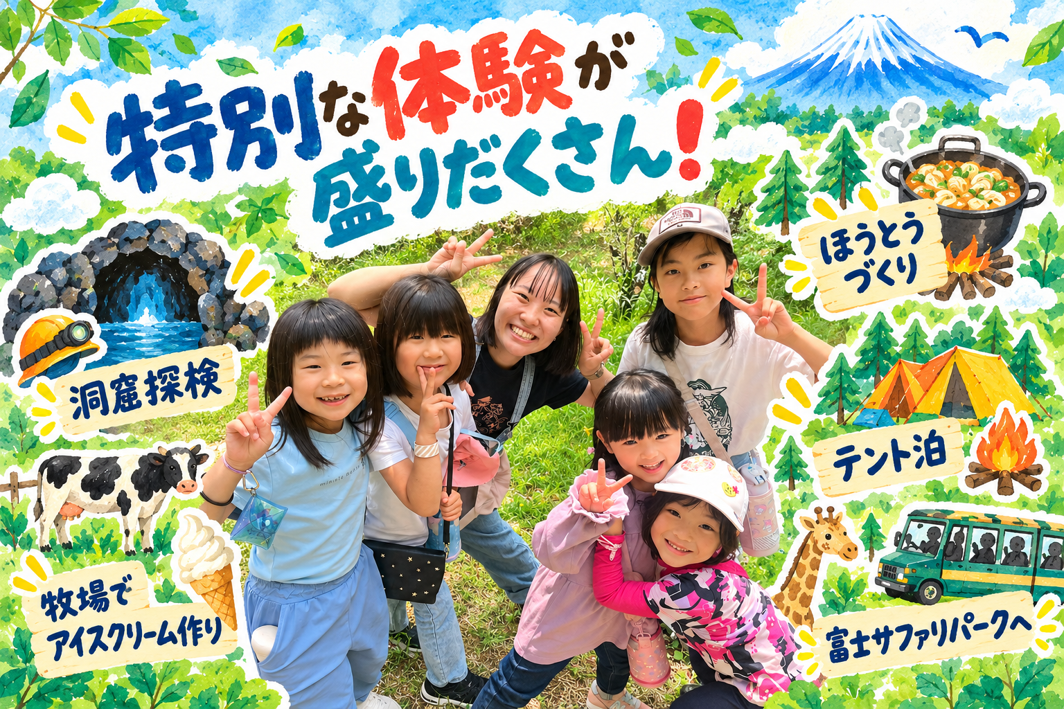 富士山ぐるっとまるごとキャンプ＊4泊5日 